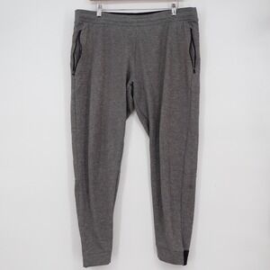 Champion Duo Dry Mens XXL Gray Heathered Jogger Sweatpants Zipper Pockets